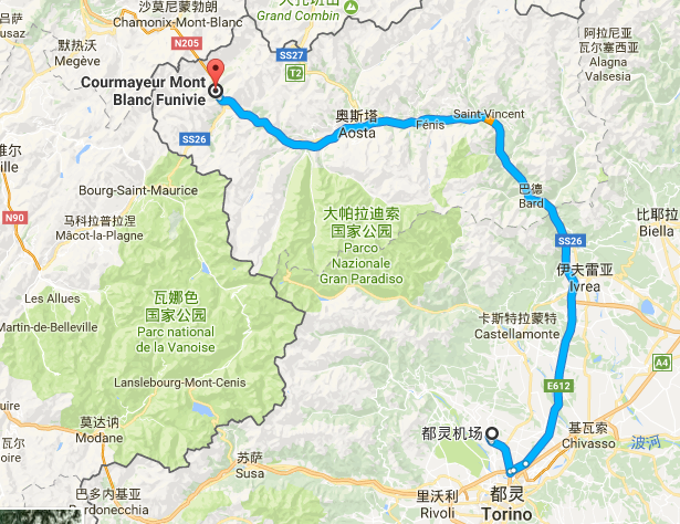              都灵机场到库马约尔