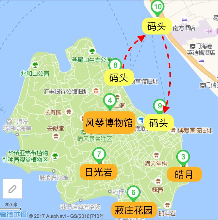 线路一:东渡码头→鼓浪屿三丘田码头 查看原图 查看原图 图片来自蜂蜂