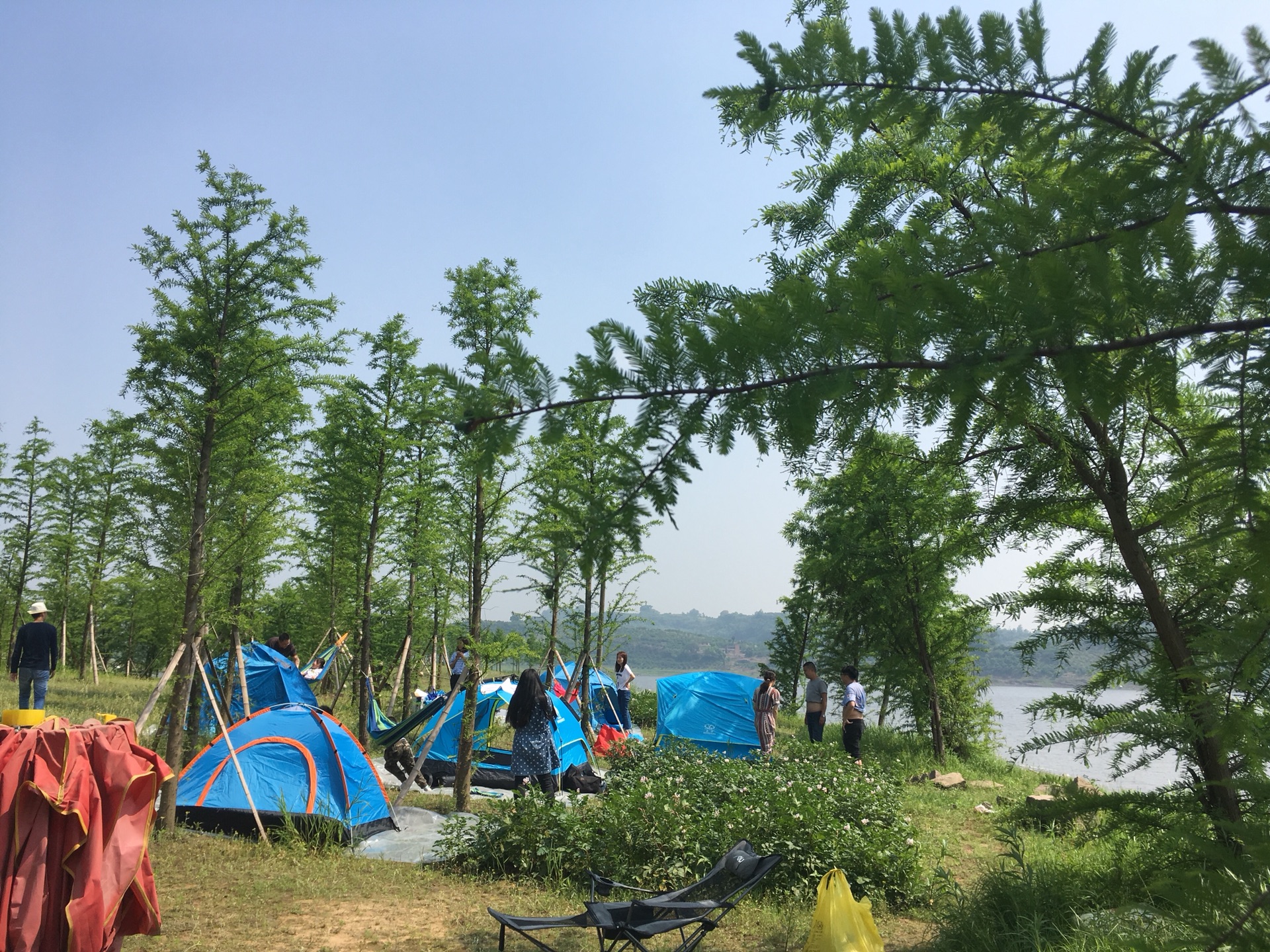 长寿湖太极岛露营
