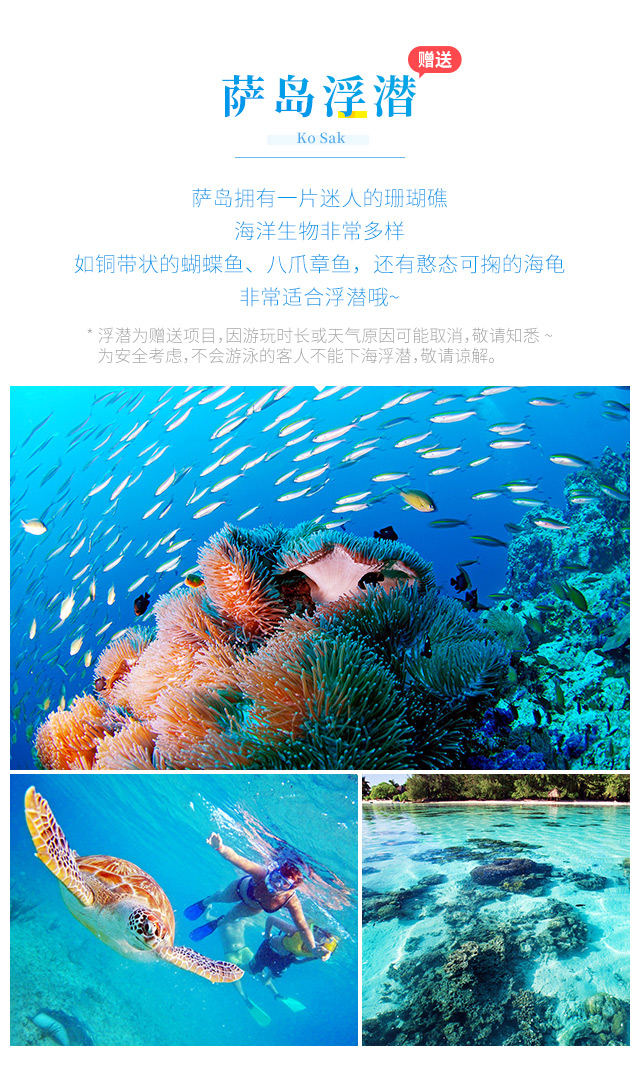 曼谷到芭提雅格兰岛+萨岛浮潜纯玩一日游(中文