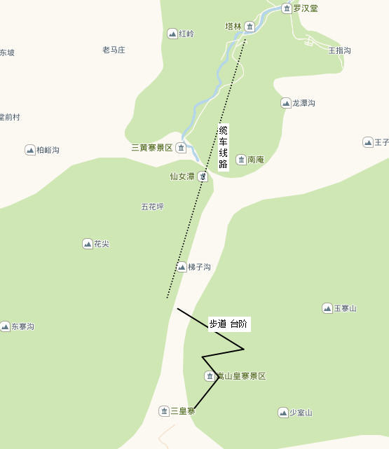 三皇寨景区地图图片
