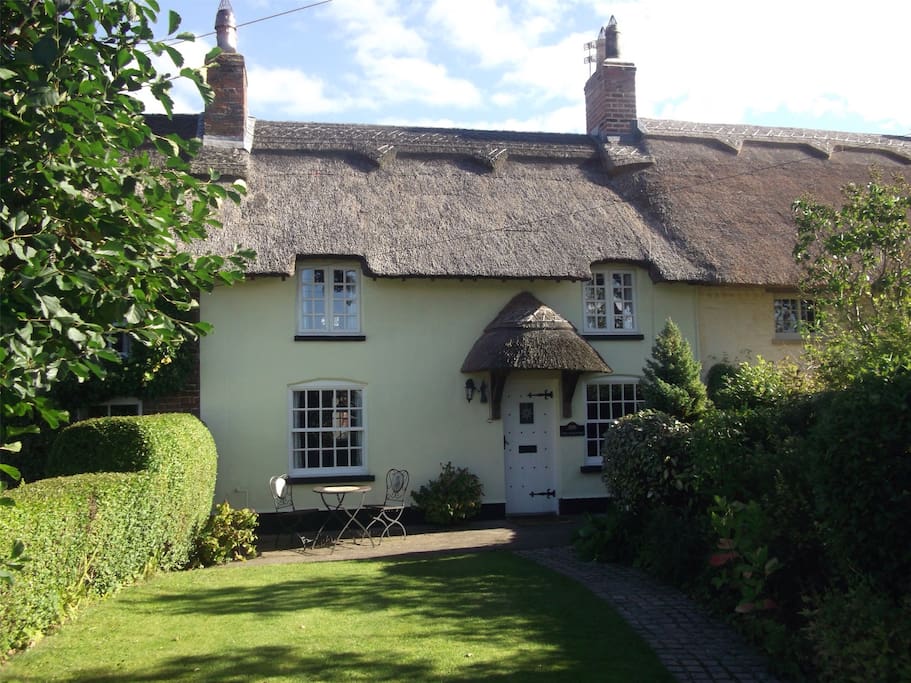 a beautiful thatched cottage